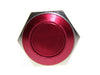 16mm Anti-vandal Metal Push Button - Crimson Red