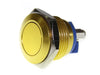 16mm Anti-vandal Metal Push Button - Glory Gold