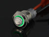 16mm Momentary Metal Illuminated Push Button - Green LED