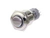 16mm Momentary Metal Illuminated Push Button - White LED