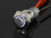 16mm Momentary Metal Illuminated Push Button - White LED