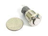 16mm Momentary Metal Illuminated Push Button - White LED