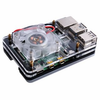 Black and Transparent Case with Single Fan (Support Pi 4B)