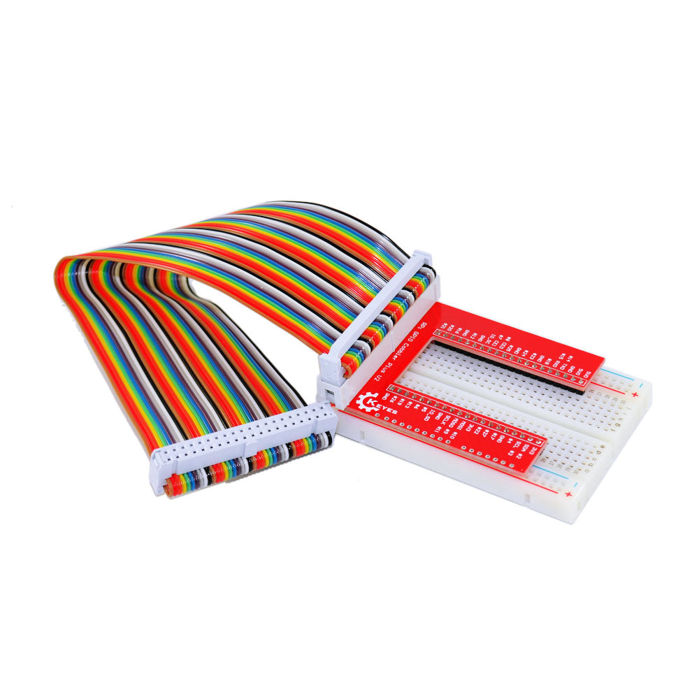 T/U GPIO Extension Board +40Pin Rainbow Cable (+Breadboard) Raspberry Pi  Pi2 B+
